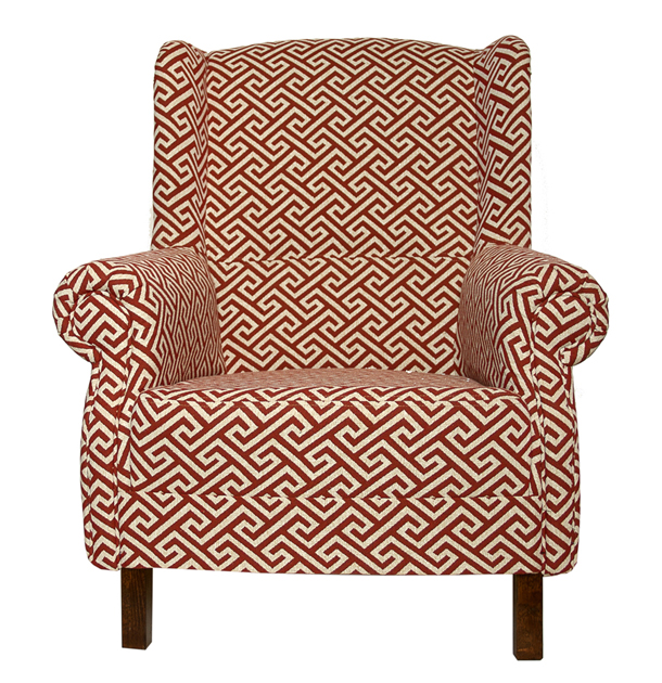 Кресло красно-бежевое в восточном стиле