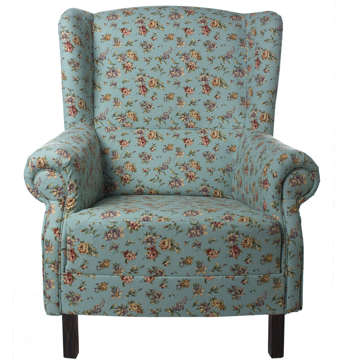 кресло голубое в цветочек