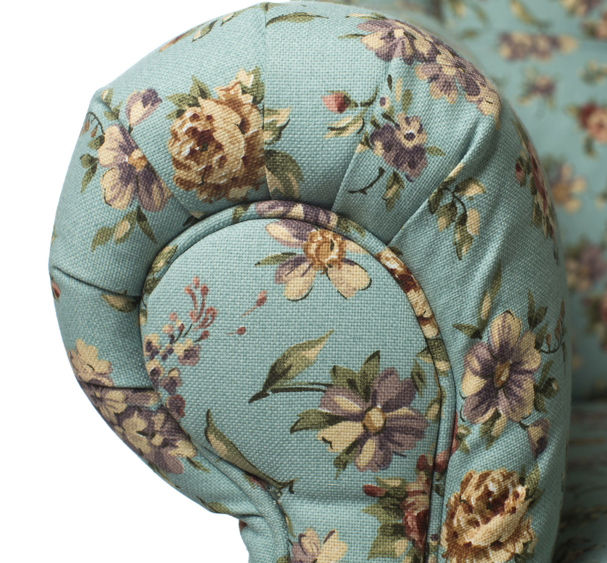 Кресло голубое в цветочек мягкая мебель
