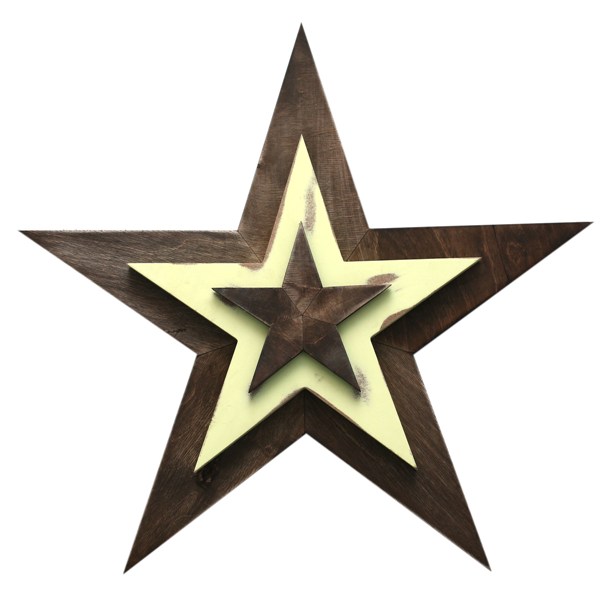 Звезда декоративная большая на стену дерево