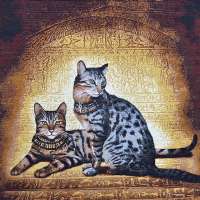 Гобелен купон для мебели Египетские кошки